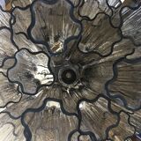 Chandelier in Murano glass "Tronchi" with chrome metal