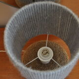 Rafia and wool lamp