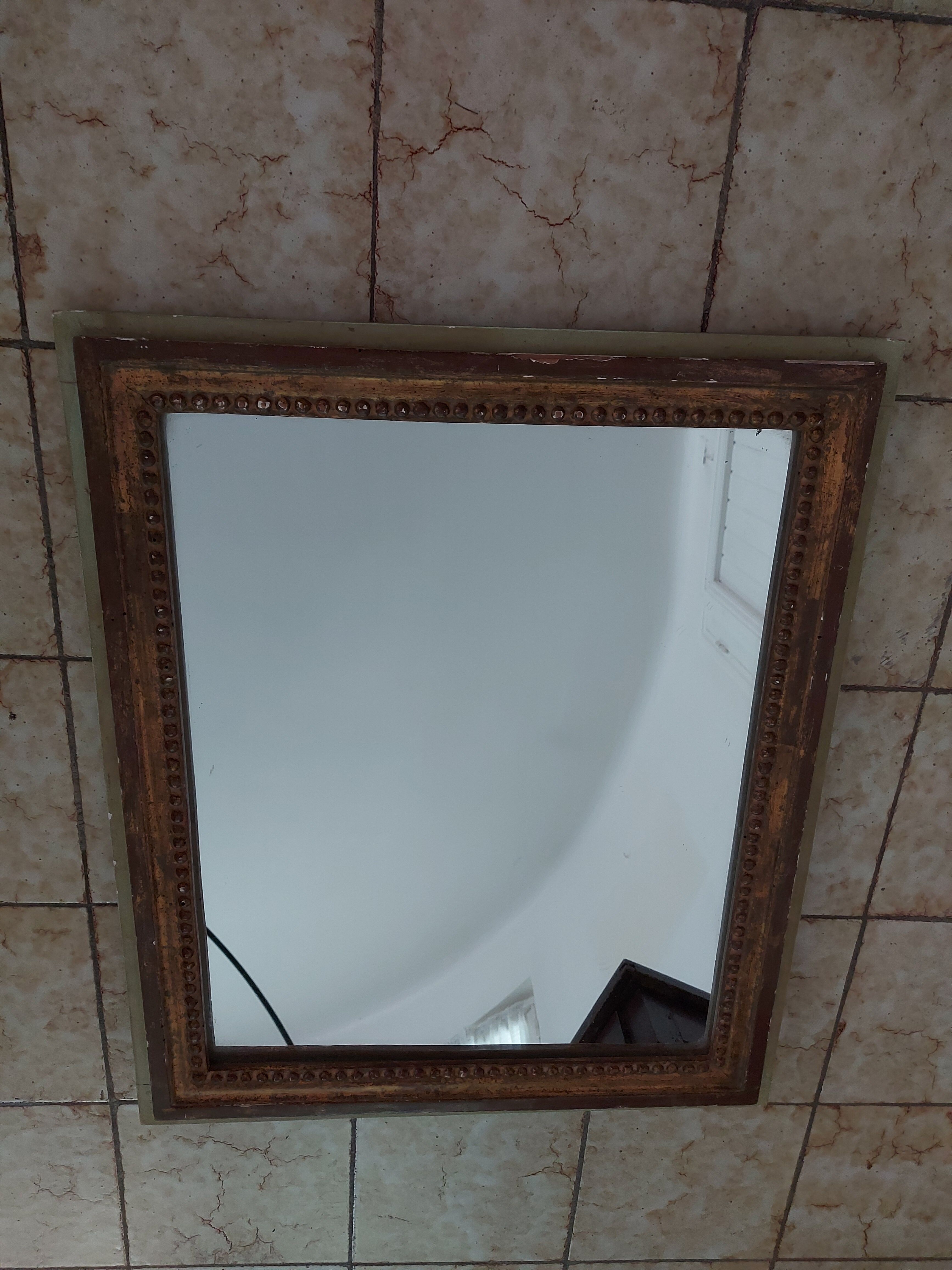 Louis XVI-style wooden mirror  50x60cm