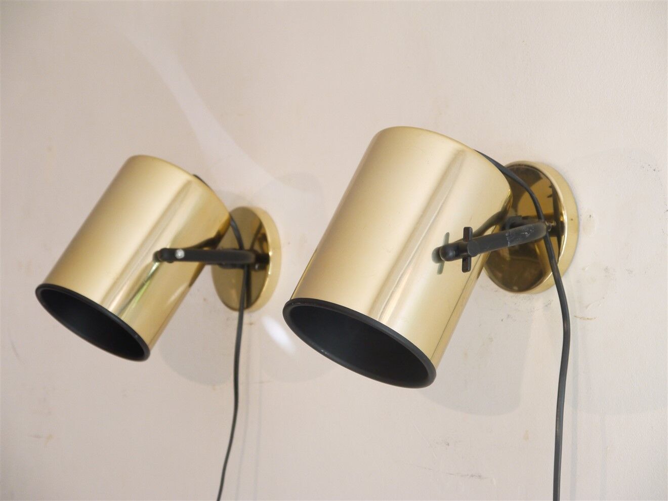 Pair of Scandinavian vintage wall lamps 1970