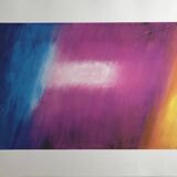 Jacques monory, fuite n° 7, 1980. original screenprint signed in pencil