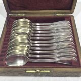 Ercuis – 12 teaspoons in silver metal