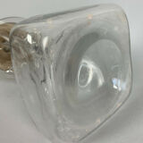 Blown glass carafe and silver frame