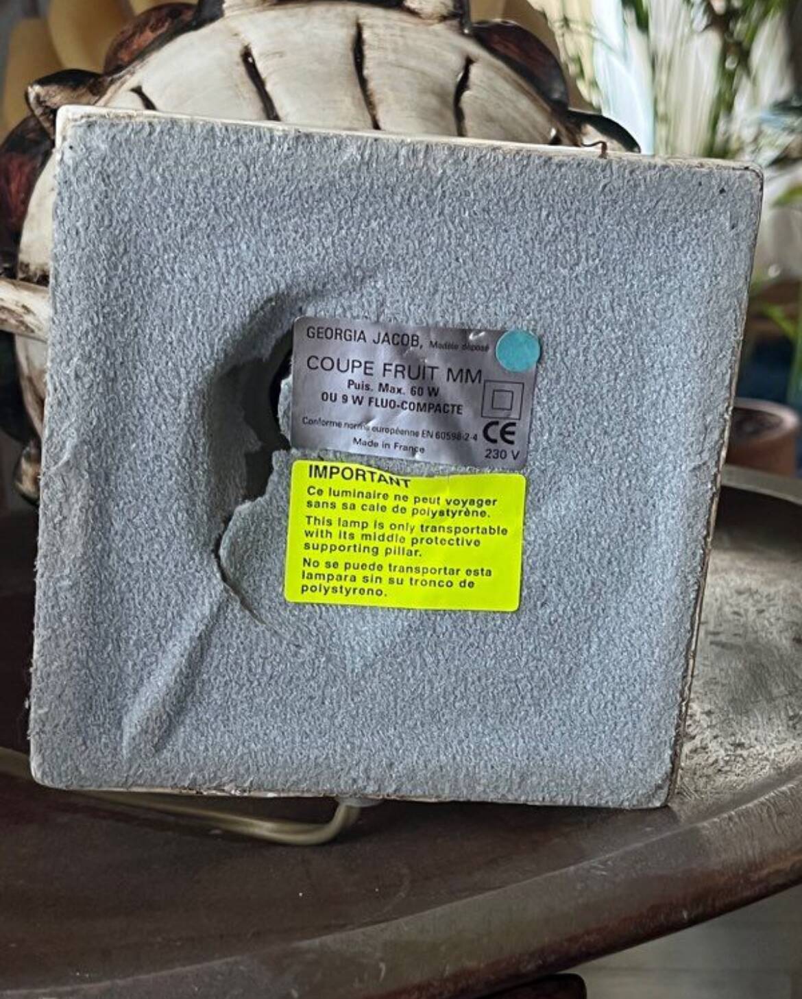 Georgia Jacob fruit bowl lamp