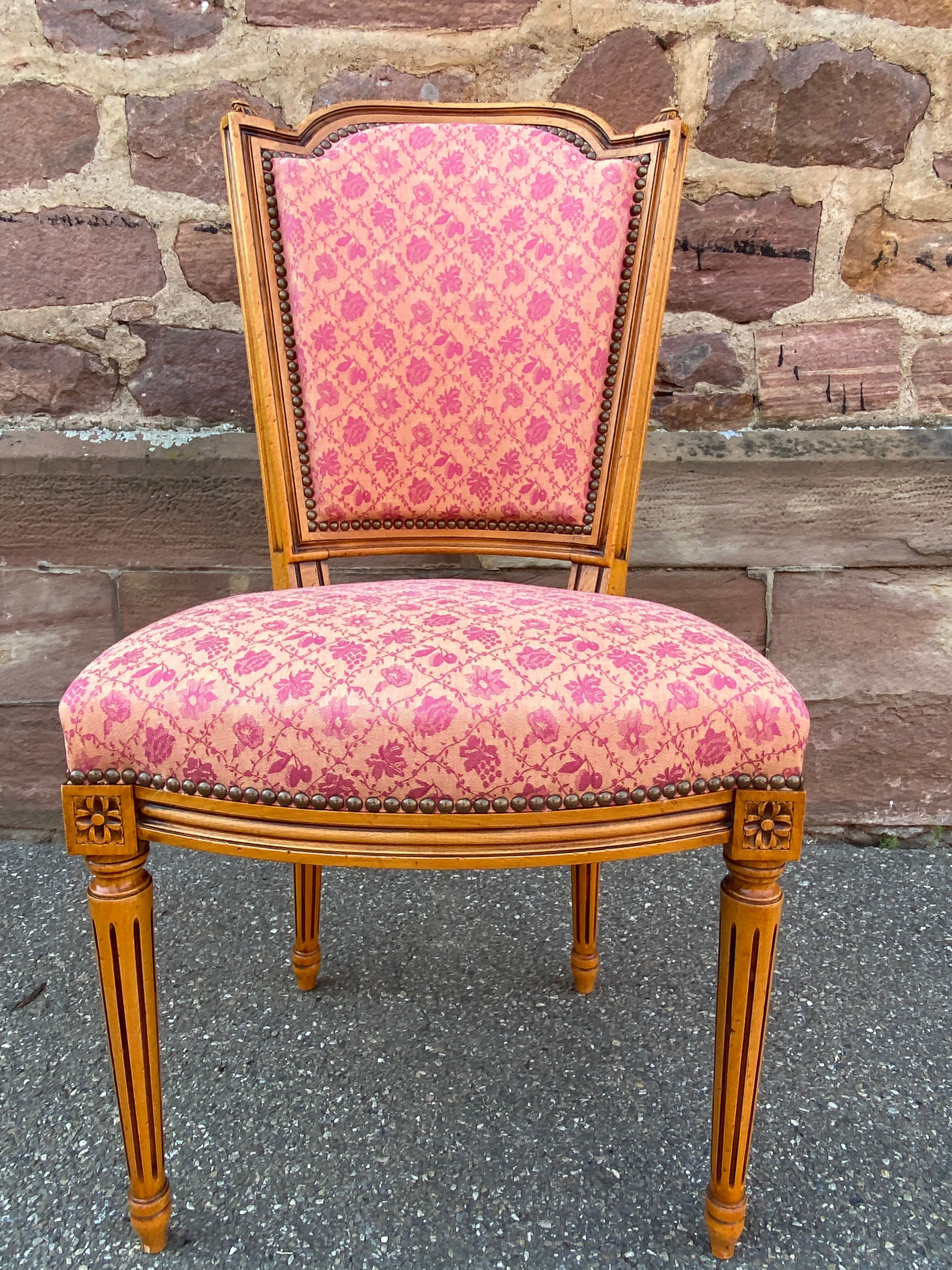 Set of 4 vintage Louis XVI style French chairs