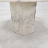 Set of 3 Italian Carrara Marble Side Tables, 1980s