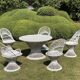 all of garden with three chairs a table and two chairs 80s