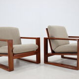 1960s Miroslav Navratil Pair of  Armchairs in Bouclé Upholstery
