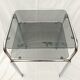 Console design 70 métal chromé verre fumé