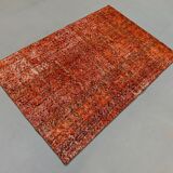 Distressed vintage turkish patchwork rug 150x100 cm wool medium