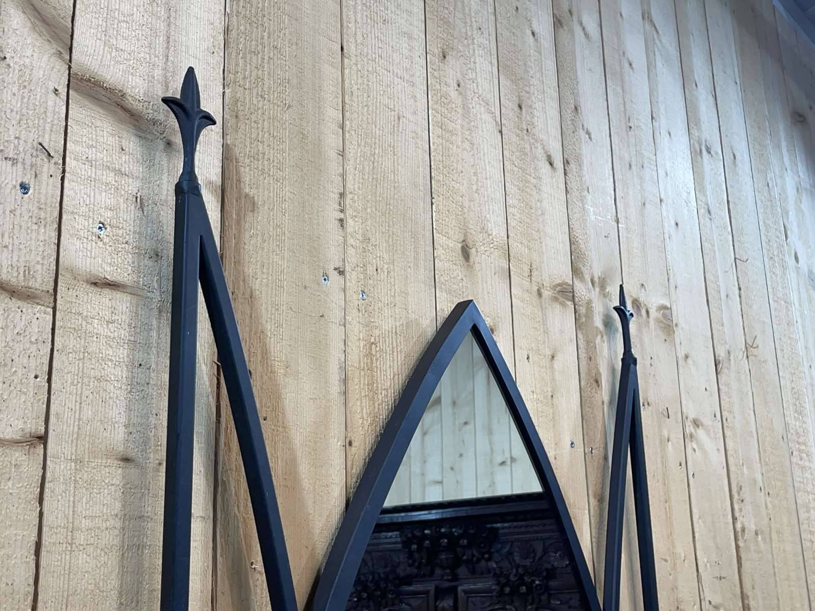 Gothic style mirror, modern metal work