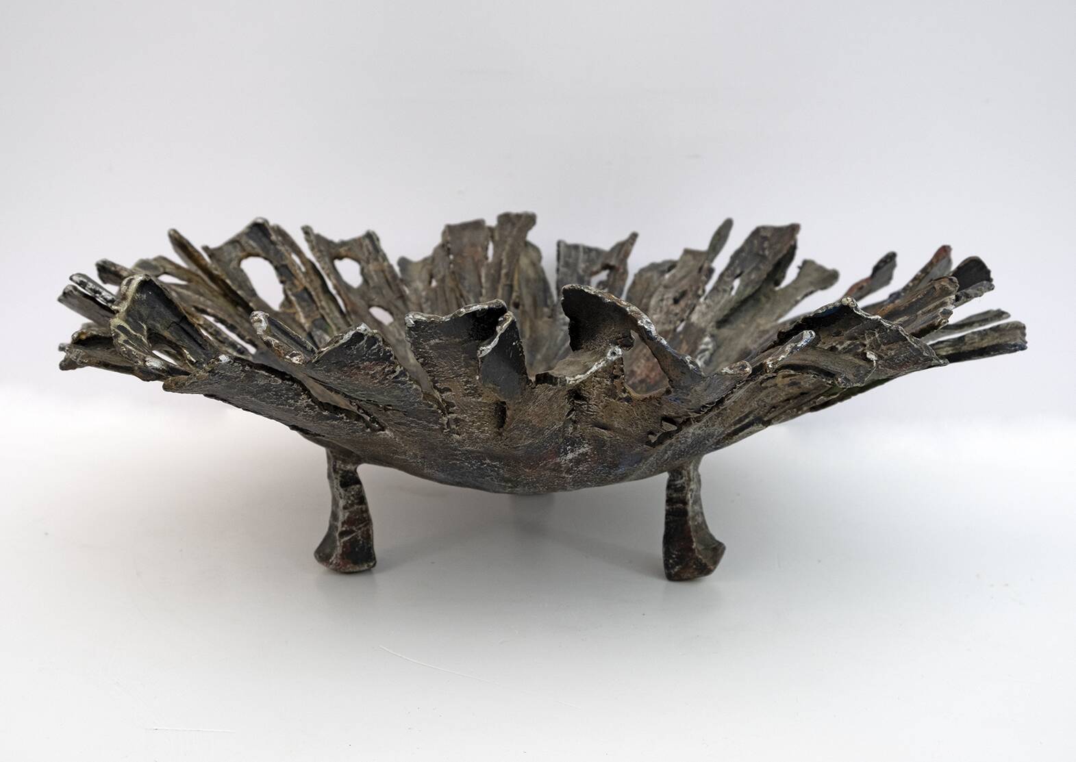 Salvino Marsura Brutalist Forged Iron Centerpieces, 1970s