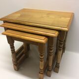 Set of 3 nesting rustic tables