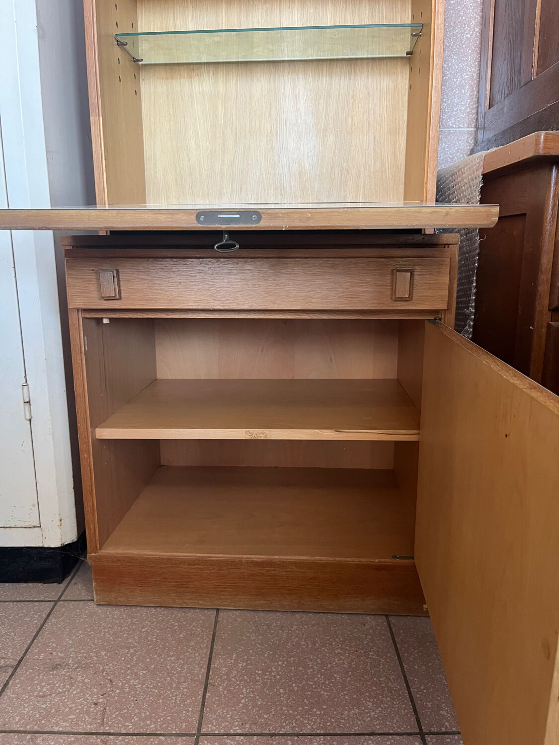 Swedish oak bar cabinet from the 60s-70s.