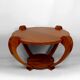 Pedestal Table, Solid Teak Coffee Table, Art Deco Colonial, c. 1930