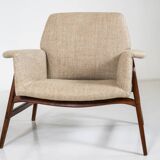 Mid-Century Modern Pair of Armchairs in the style of Gianfranco Frattini, Italy, 1960s