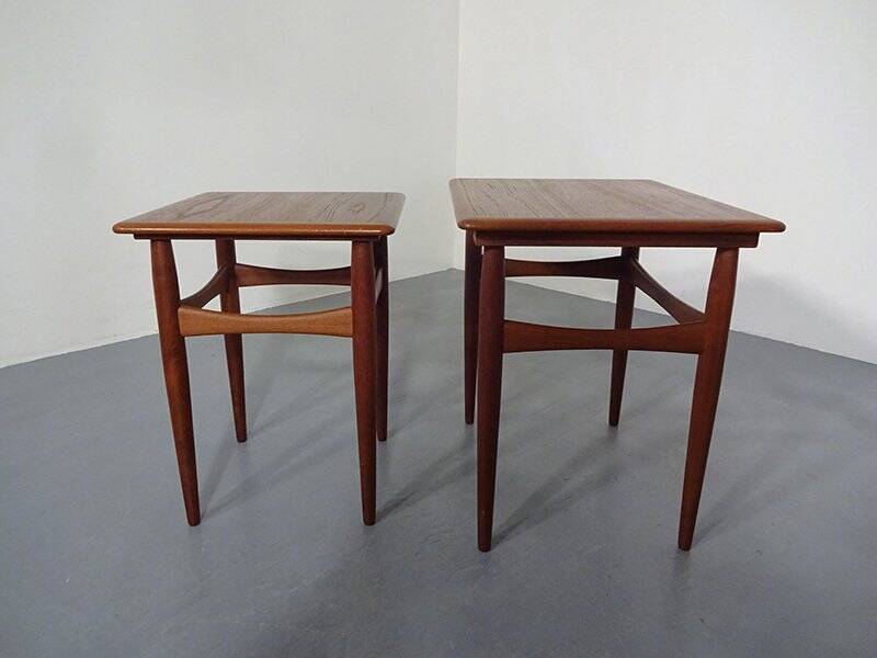 Danish Teak Nesting Tables, 1960s, Set of 2