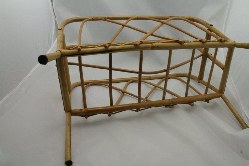 Vintage bamboo magazine holder
