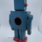 Robot ancien - métal/tôle peint - style tin toys - vintage