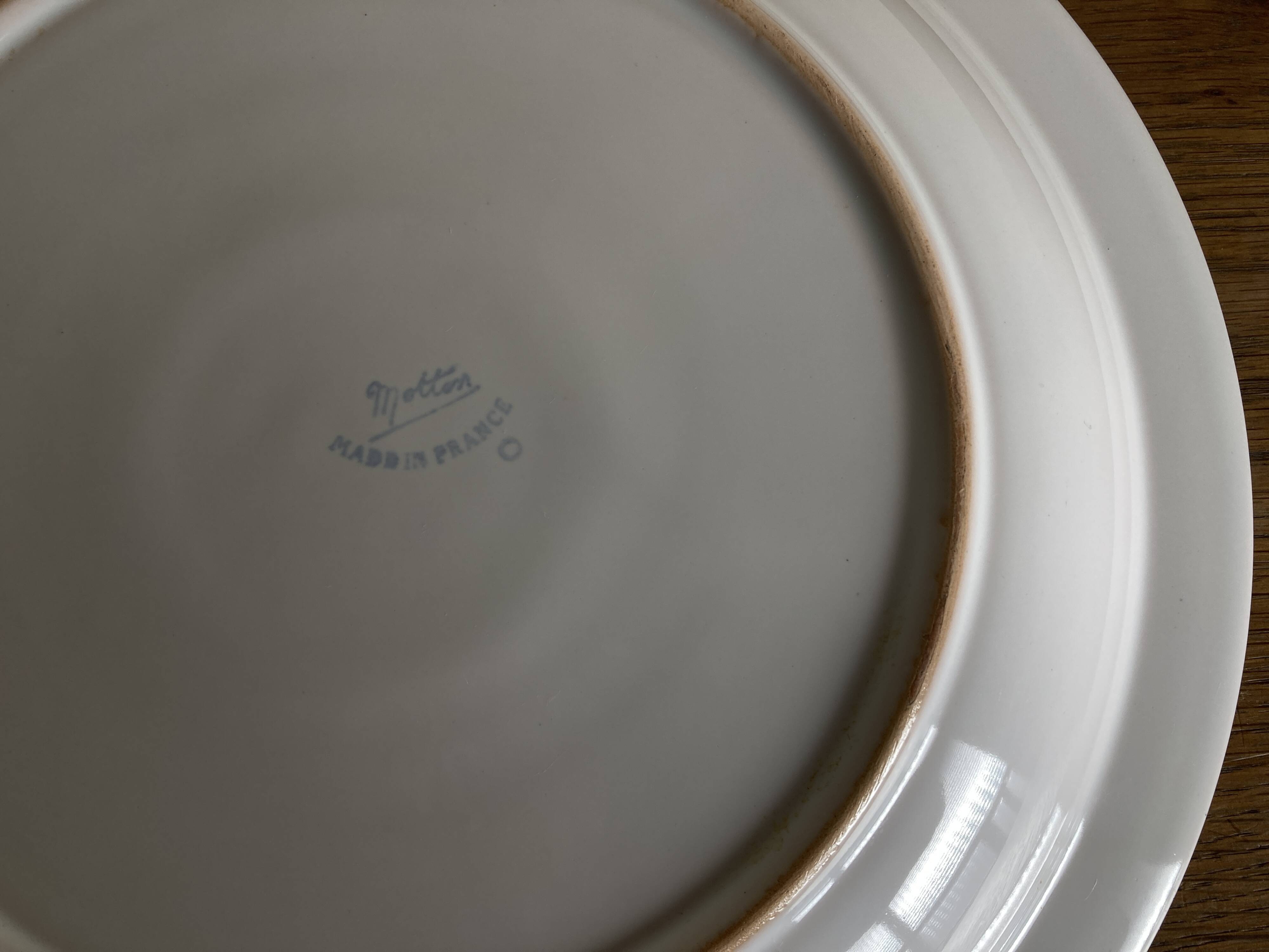 Pierre Motton scalloped centerpiece for Gien 1980