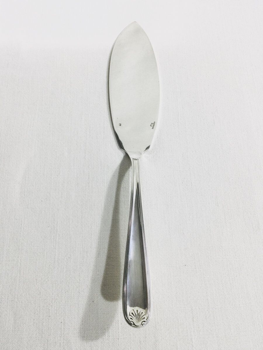 Christofle Berain pattern fish serving cutlery