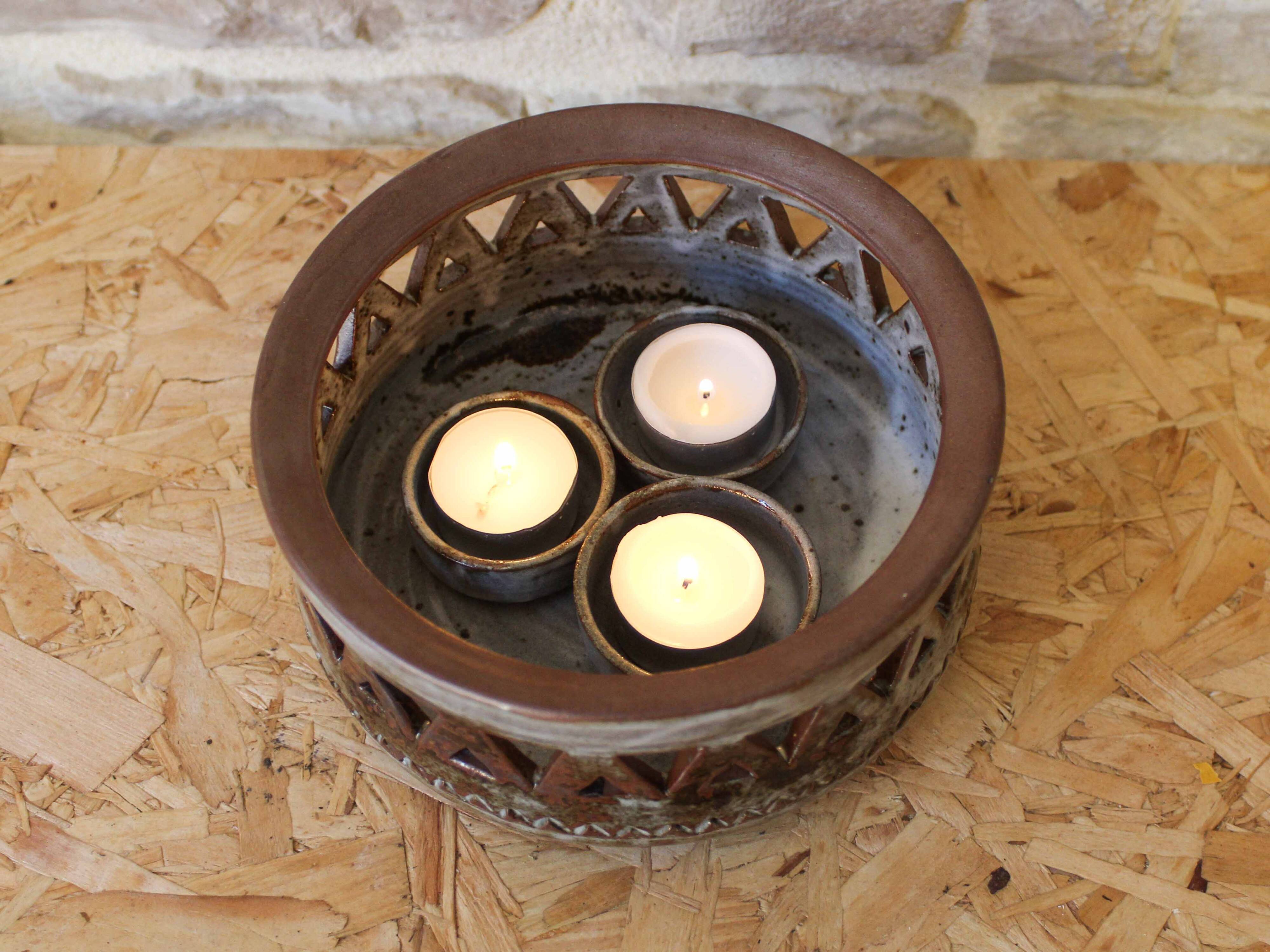 Stoneware lantern - Chantal and Thierry Robert
