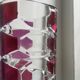 Luminarc vase with burgundy geometric patterns, France 1970