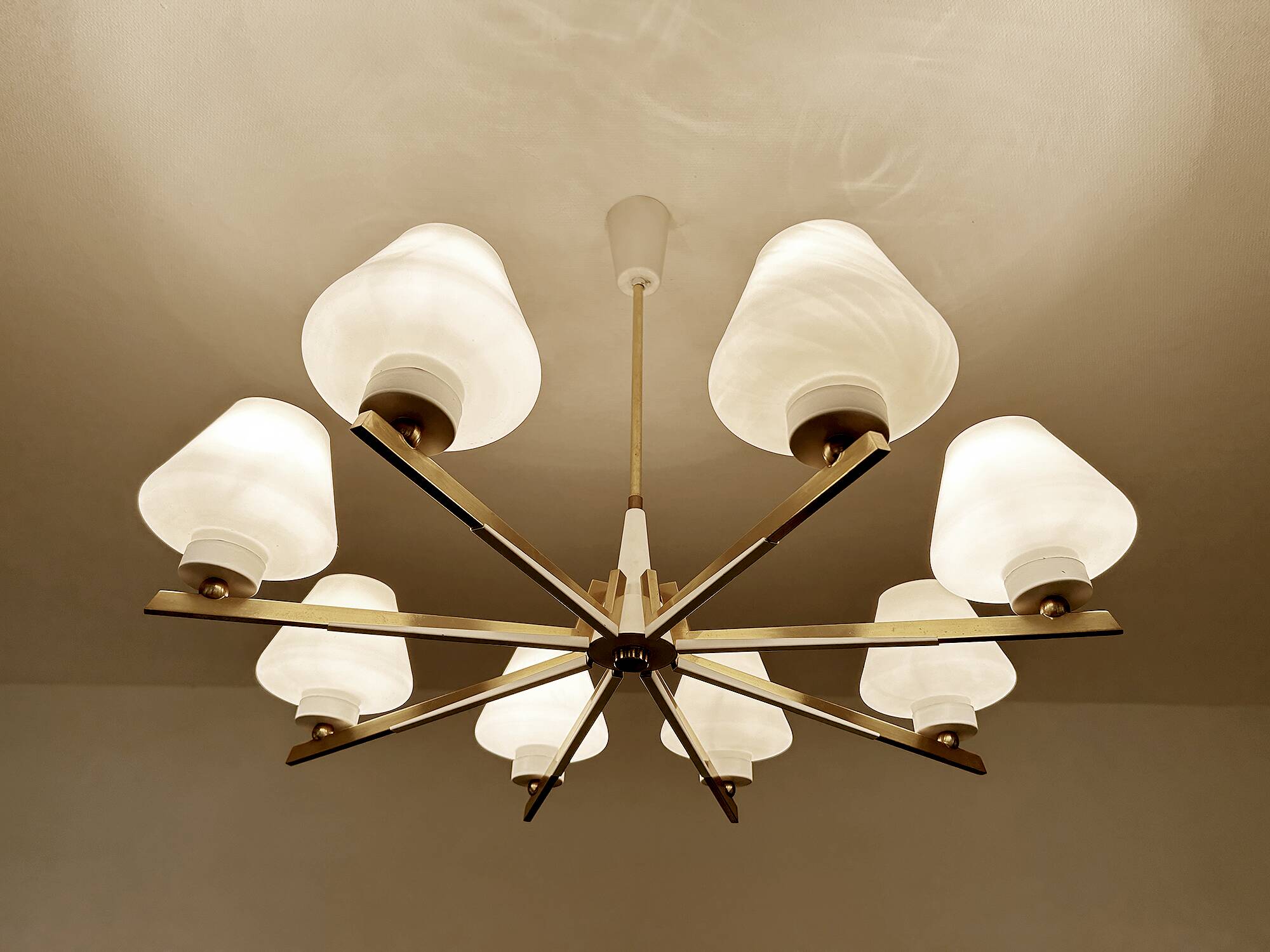Large Mid Century Italian Pendant Light