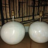 Ceramic lamp foot, iridescent white