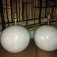 Ceramic lamp foot, iridescent white
