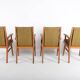 Set of 4 vintage Free-Span FS-116 armchairs, 50s