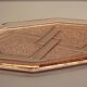 Art-deco pink glass top