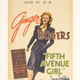 Carte fenêtre « fifth avenue girl », ginger rogers