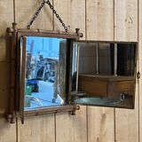 Miroir triptyque en bambou et laiton 1876