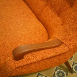 Sofa Orange organic Danish 50s/60s