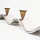 Brutalist 1990s 'Wave' aluminium and brass candelabra