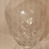 cut crystal wine carafe with a foot from "Lorraine", early 20th century