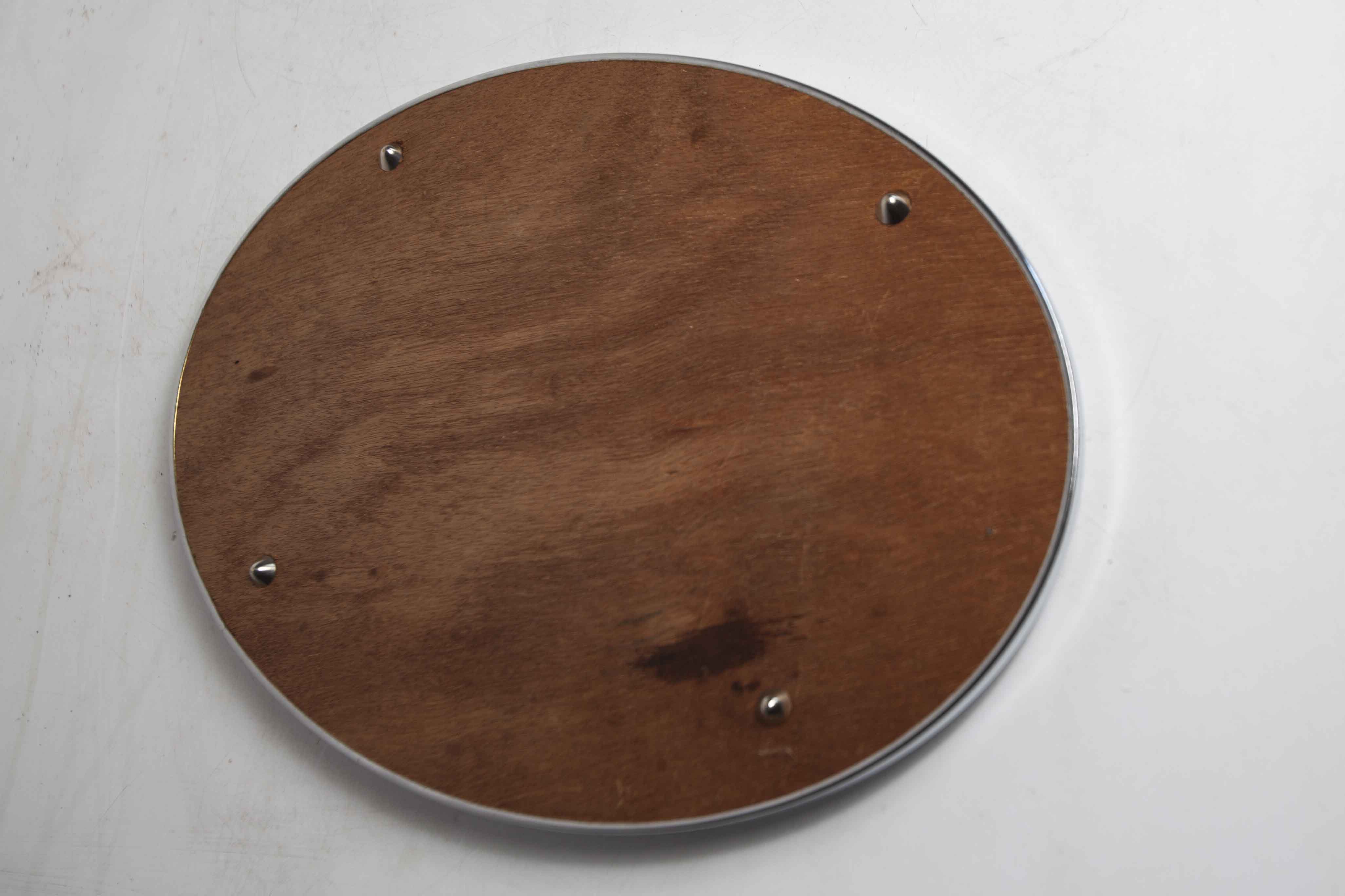 Oval mirror top 1950 silver