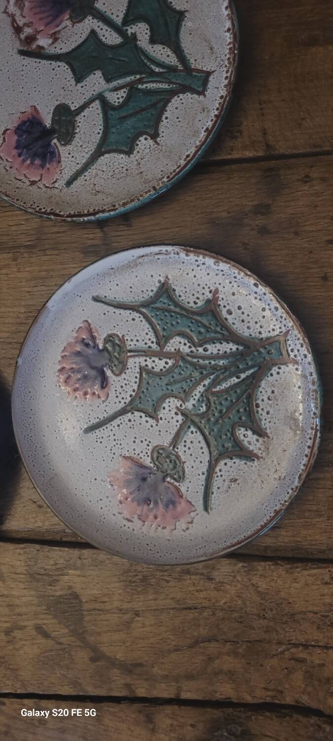 Assiettes Felix Céram Vallauris 60's
