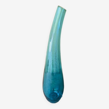 Vintage soliflore in blue-green glass