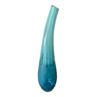 Vintage soliflore in blue-green glass