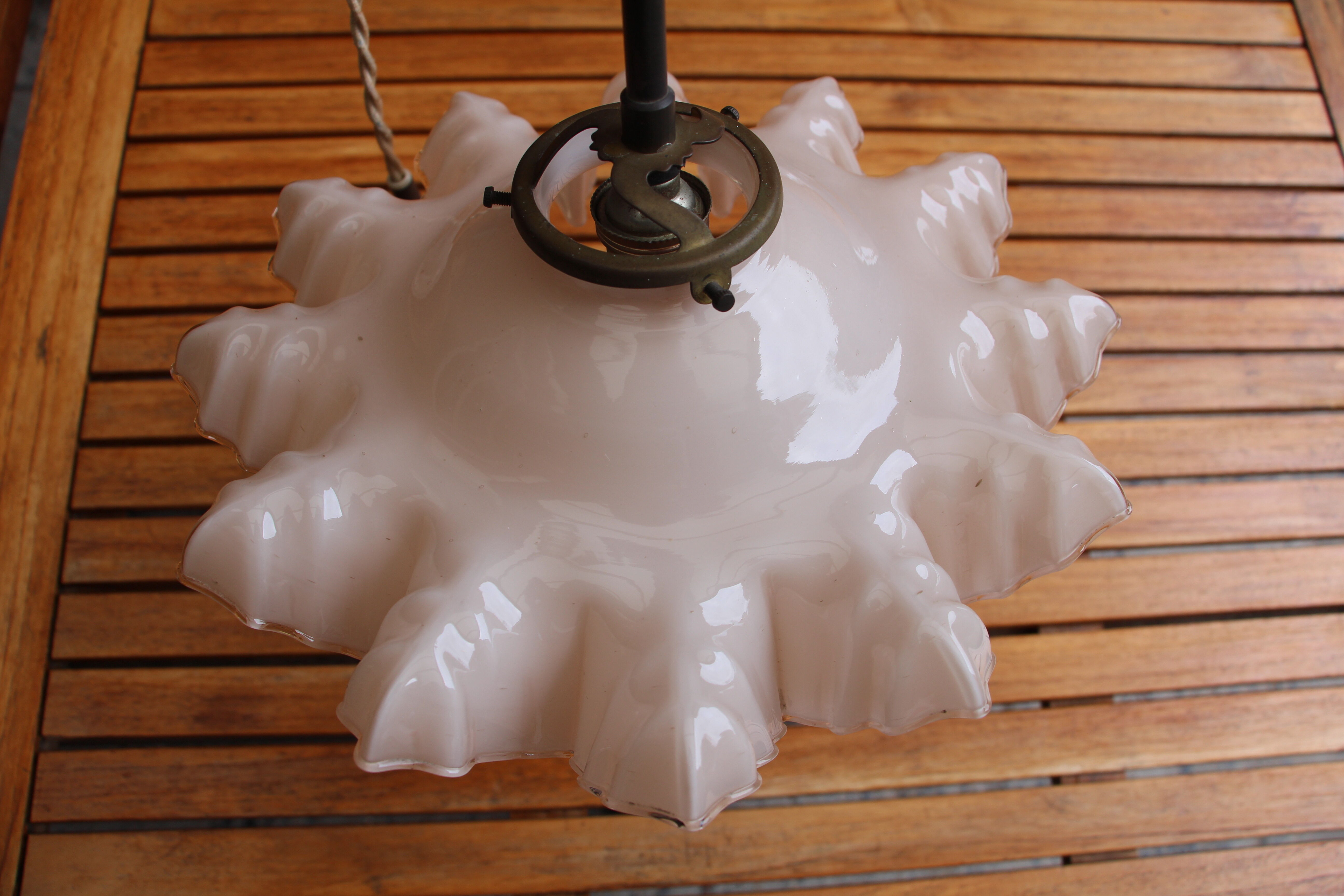 Opaline pendant light from the 60s