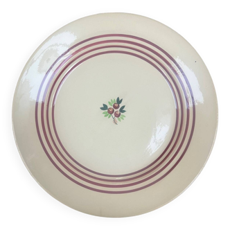 Round flat iron earth Gien dish
