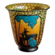 "Archer and stag" vase in glass by Marcel Goupy, Paris 1925-28