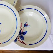 4 assiettes creuses vintage de K&G Luneville modèle Chantal 220516