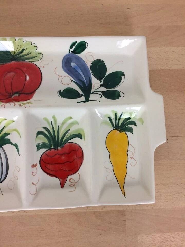 Italian ceramic platter for appetizers.