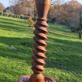 Large turned wooden lamp base