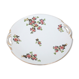 Dish with handles floral pattern