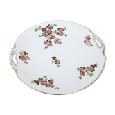 Dish with handles floral pattern