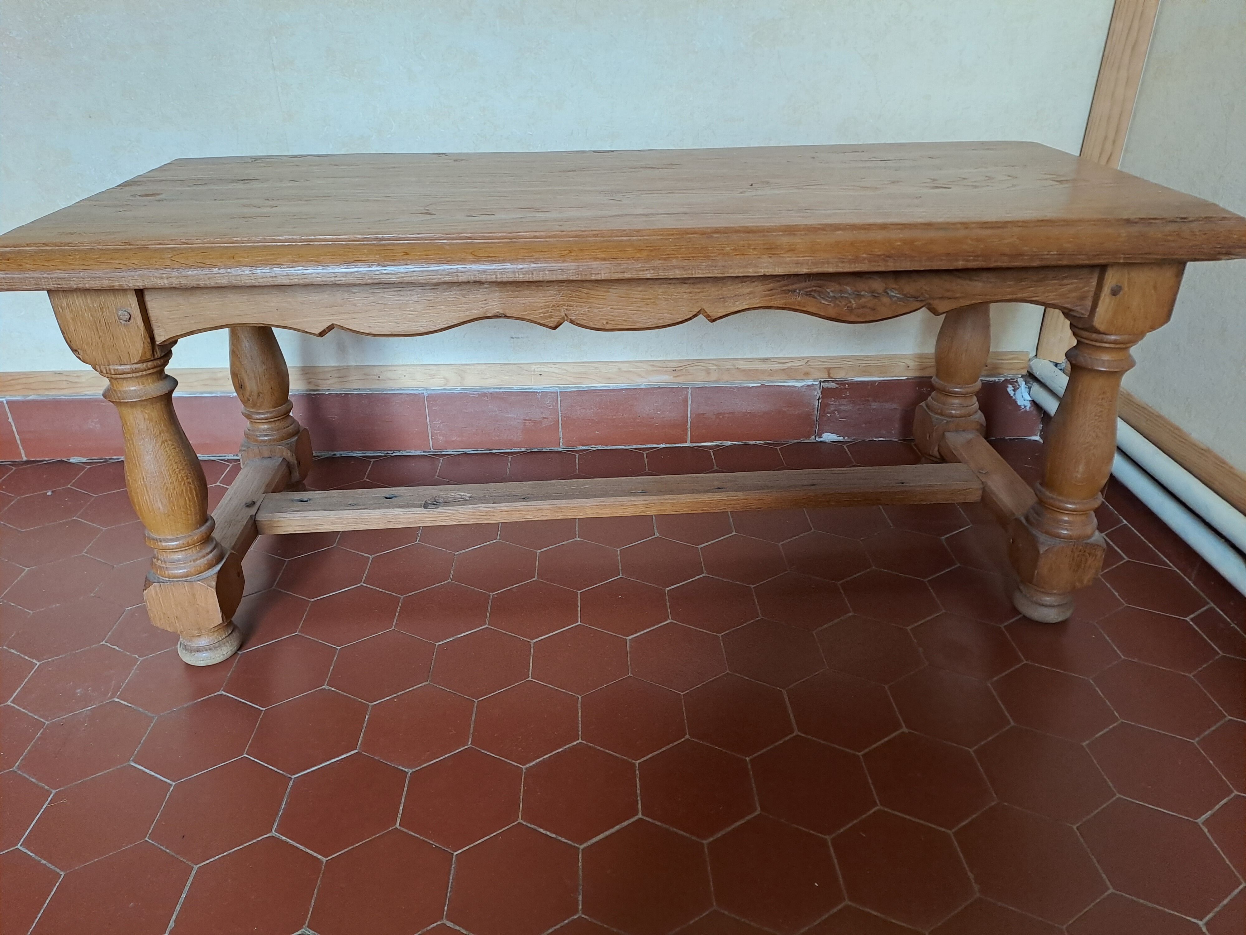 Solid oak coffee table